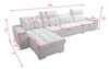 Ecksofa mit Schlaffunktion Luigi XII graphit linke Seite stilvolles Ecksofa für das Wohnzimmer in einer minimalistischen und eleganten Ausführung