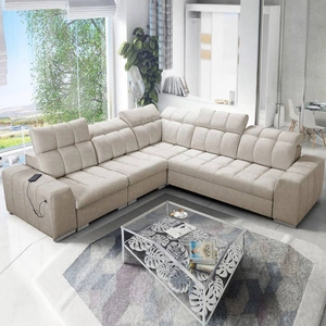 Ecksofa mit Schlaffunktion Luigi III beige links bequemes Ecksofa für das Wohnzimmer perfekt für die tägliche Entspannung