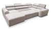 Ecksofa mit Schlaffunktion Cantare IV Lux beige links sorgfältig verarbeitetes Ecksofa für das Wohnzimmer mit hochklappbarer Fußstütze