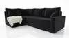 Ecksofa mit Schlaffunktion Nofi schwarz links modernes Design ein schlichter und stilvoller Korpus, der in jede Einrichtung passt