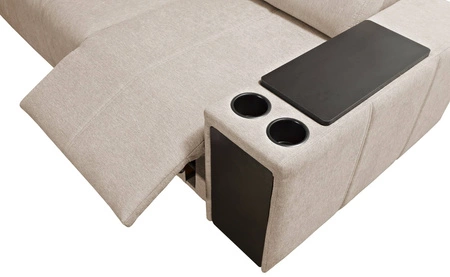 Ecksofa mit Schlaffunktion Tesalia IV Lux grau Esche links Ecksofa mit ausziehbarem Fußteil und Schiebefunktion der Rückenlehne