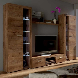 Rene XL Wandschrank Eiche lefkas ideal für Liebhaber der modernen Arrangements von eleganten Charakter mit breiter Funktionalität