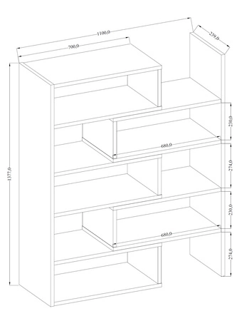 Bücherregal Carl Eiche sonoma light das ideale Bücherregal für ein Büro, Arbeitszimmer oder Jugendzimmer mit der Möglichkeit der Erweiterung