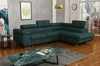 Ecksofa mit Schlaffunktion Ganta bottle green rechte Seite moderner Veloursstoff garantiert höchsten Komfort und Funktionalität