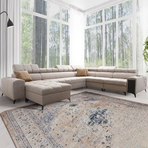 Ecksofa mit Schlaffunktion Bolmso VIII beige links elegantes und bequemes Ecksofa mit Schublade ideal für geräumige Innenräume