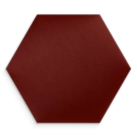 Gepolstertes Paneel Hexagon 30x26 cm kastanienbraun stilvolles Wandpaneel Veloursstoff modische Dekoration jedes Interieur