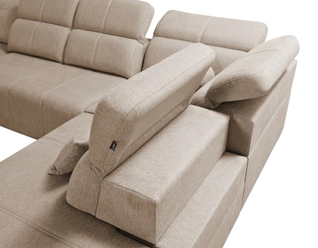 Ecksofa mit Schlaffunktion Tesalia V grau links Komfort-Ecksofa mit Schublade und Schiebefunktion der Rückenlehne