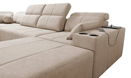 Ecksofa mit Schlaffunktion Tesalia IV honey right komfortables Ecksofa für den Wohnbereich mit innovativer Schiebefunktion der Rückenlehne