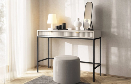 Konsolentisch Lovro beige mit Schubladen ein stilvolles und funktionelles Möbelstück für den Flur, Wohnzimmer oder Büro