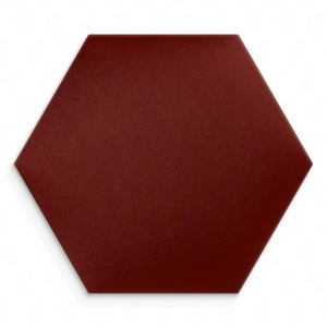 Gepolstertes Paneel Hexagon 30x26 cm kastanienbraun stilvolles Wandpaneel Veloursstoff modische Dekoration jedes Interieur