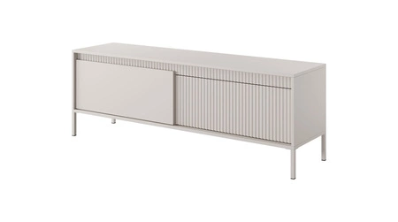 RTV Schrank Sesti 154 cm beige elegante Form des Möbels in einem modernen Stil Push-to-Open-System stabilen Metallbasis