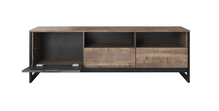 RTV-Schrank Holte 161 cm Eiche grange sand / matera modernes Design und Vollauszugssystem der Schubladen