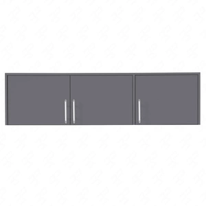 Schrankverlängerung Caspe 150 cm anthrazit modernes Design ABS-Finish und Aluminiumgriffe
