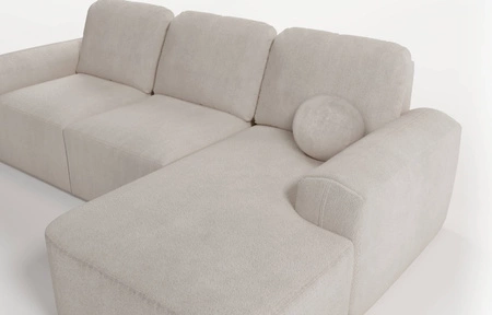 Ecksofa mit Schlaffunktion Arbon ziegelrot rechte Ecke modernes Design mit markanter Form weicher Stoff