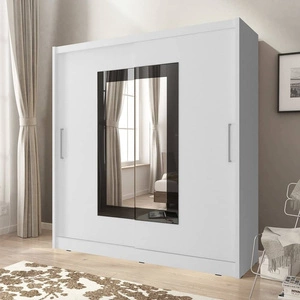 Malmo 180 cm Schiebeschrank weiß moderne Garderobe ideal für ein Schlafzimmer Kleiderschrank oder Flur