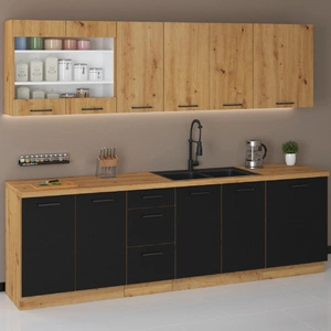 Monza 260 cm Küchenmöbel Set einzigartigen Stil der Schränke wird das Innere jeder Küche passen