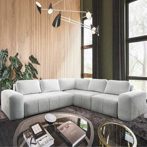 Ecksofa mit Schlaffunktion Bovec III ecru rechts extrem stilvolles Ecksofa perfekt für ein geräumiges Wohnzimmer