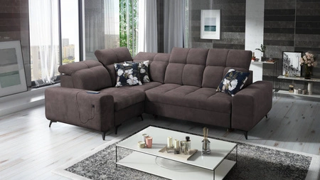 Buffalo II Ecksofa mit Schlaffunktion braun linke Ecke funktionelles und stilvolles Schlafsofa mit verstellbaren Kopfstützen