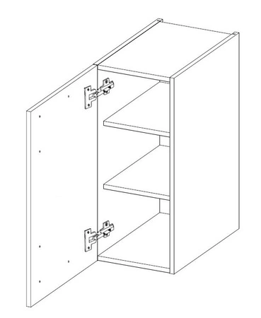 Ecke Küchenmöbel Set Monza 270x235 cm einzigartigen Stil der Schränke wird das Innere jeder Küche passen