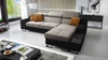 Ecksofa mit Schlaffunktion Alcamo grau-braun/schwarz rechts elegantes Ecksofa mit einer ausziehbaren praktischen Schublade an der Seite des Möbels