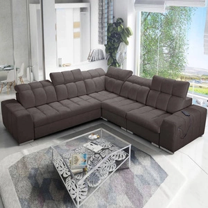 Ecksofa mit Schlaffunktion Luigi III braun rechts bequemes Ecksofa für das Wohnzimmer perfekt für die tägliche Entspannung