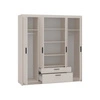Kleiderschrank Rene 176 cm beige sand stilvolles Design geräumiger Kleiderschrank Kleiderschrank mit klassischer Form ausgestattet mit großen Schubladen