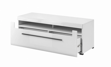 Tulsa Wohnzimmermöbel-Set in weiß / weiß glänzend unkonventionelle und praktische Möbel, die optisch attraktiv und funktional sind