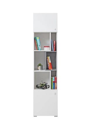 Epsilon Bücherregal 45 cm weiß / Beton ideal für Jugendzimmer stilvolle und funktionale Bücherregal