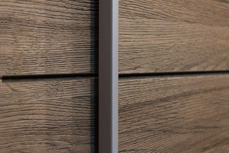 Schiebeschrank Galaxy 270 cm san remo dark geräumiger schrank mit spiegel in moderner form, ausgestattet mit aluminiumtüren