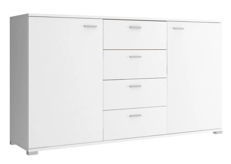 Kommode Sand 150 cm weiß modernes Möbeldesign Kommodenkanten mit speziellem ABS-Furnier verarbeitet