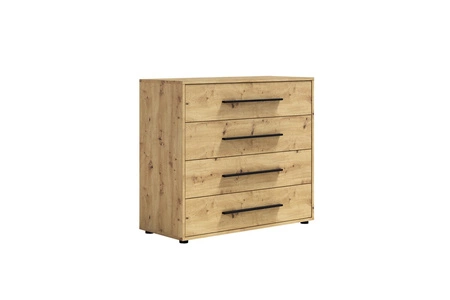 Kommode Maxione 99 cm Eiche handwerklich minimalistisches Design klassische Form ideale Kommode für Wohnzimmer oder Wohnbereich