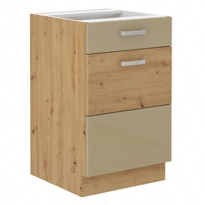 Stehender Küchenschrank mit Schublade und Regal Arton 50 D 1F 1S BB dampf-, hitze- und spritzwasserbeständiger Schrank