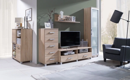 Kommode Maximus 50 cm Eiche sonoma helles modernes Design Möbel Kante mit speziellen ABS-Furnier getrimmt