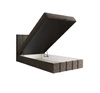 Boxspringbett Casey 100x200 hellbraun im modernen skandinavischen Stil mit gepolstertem Kopfteil Bett mit Staukasten