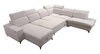 Ecksofa mit Schlaffunktion Kelly Sleek X braun linkes extrem elegantes Ecksofa für Wohnzimmer mit verstellbaren Kopfstützen