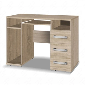 Schreibtisch mit Schubladen Maximus 100 cm Eiche sonoma hell modernes Möbeldesign Schreibtischkanten mit einem speziellen Furnier versehen