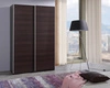Vilo Schiebeschrank 135 cm Kastanie Wenge modernes Design ABS-Finish und Aluminium-Türführungen
