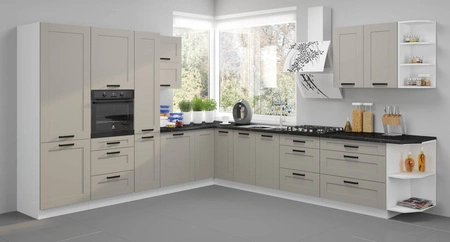 Küchensockel Ponza 60 DPM-210 2F Einbau-Mikrowelle und Backofen Schrank resistent gegen Dampf, Hitze und Flecken