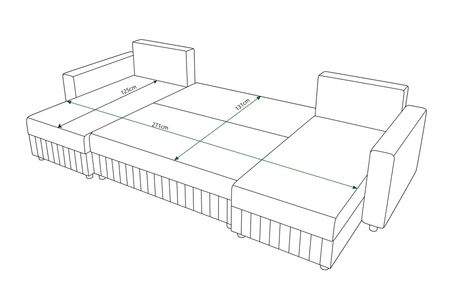 Ecksofa mit Schlaffunktion Pasco U honey klassisches Design geschmackvoller Körper mit garantierter Funktionalität und Komfort weicher Stoff
