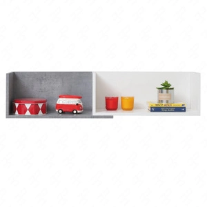 Regal Epsilon 110 cm weiß / Beton modernes und praktisches Funktionsmöbel für das Jugendzimmer