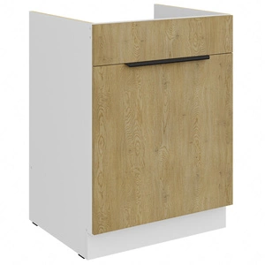 Küchen spülenschrank mit Schublade Cremona 60 ZL 1S BB Kantengriff feuchtigkeits- und beschädigungsbeständiger Schrank
