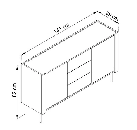 Tantuni Nussbaum / Beige Stilvolle Wohnwand mit abgerundeten Vorderkanten Trendfarben