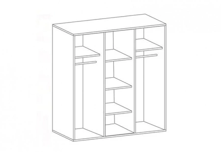 Kleiderschrank Maximus 150 cm Kastanie Wenge modernes Möbeldesign hochwertige Verarbeitung Kleiderschrankkanten mit einem speziellen Furnier versehen