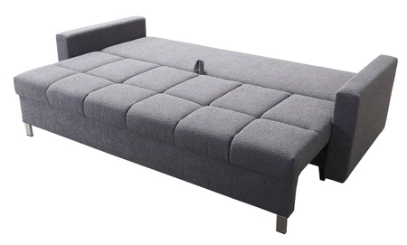 Sofa mit Schlaffunktion Bilbao graphit modernes Design und breiter Funktionsstoff mit charakteristischer Schlingenoberfläche