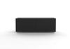 RTV Schrank Colder 100 cm schwarz mit Möglichkeit der Aufhängung stilvolle geriffelte Front elegante Form der Möbel in einem modernen Stil