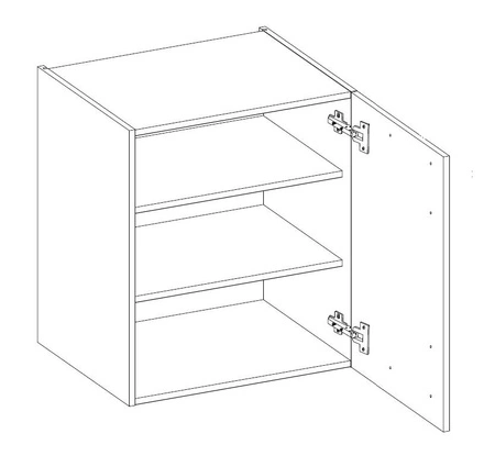 Küchenoberschrank Sold 60 G-72 2F dampf-, temperatur- und spritzwasserbeständiger Schrank
