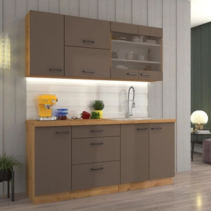 Rimini Küchenmöbel Set 180 cm einzigartiger Stil der Schränke passt zu jedem Stil Küche