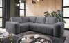 Ecksofa mit Schlaffunktion Bovec II grau links Komfort-Ecksofa mit einem stilvollen Charakter-Bettcontainer