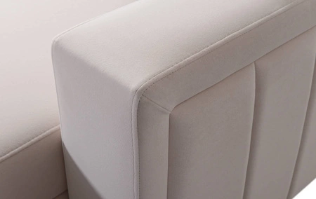 Ecksofa mit Schlaffunktion Savona schwarz rechte Ecke bequem und elegant mit verstellbaren Kopfstützen Ziernaht