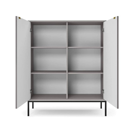 Möbel Set Lovro grau modernes Design Schrankwand für Wohnzimmer oder Sitzungssaal